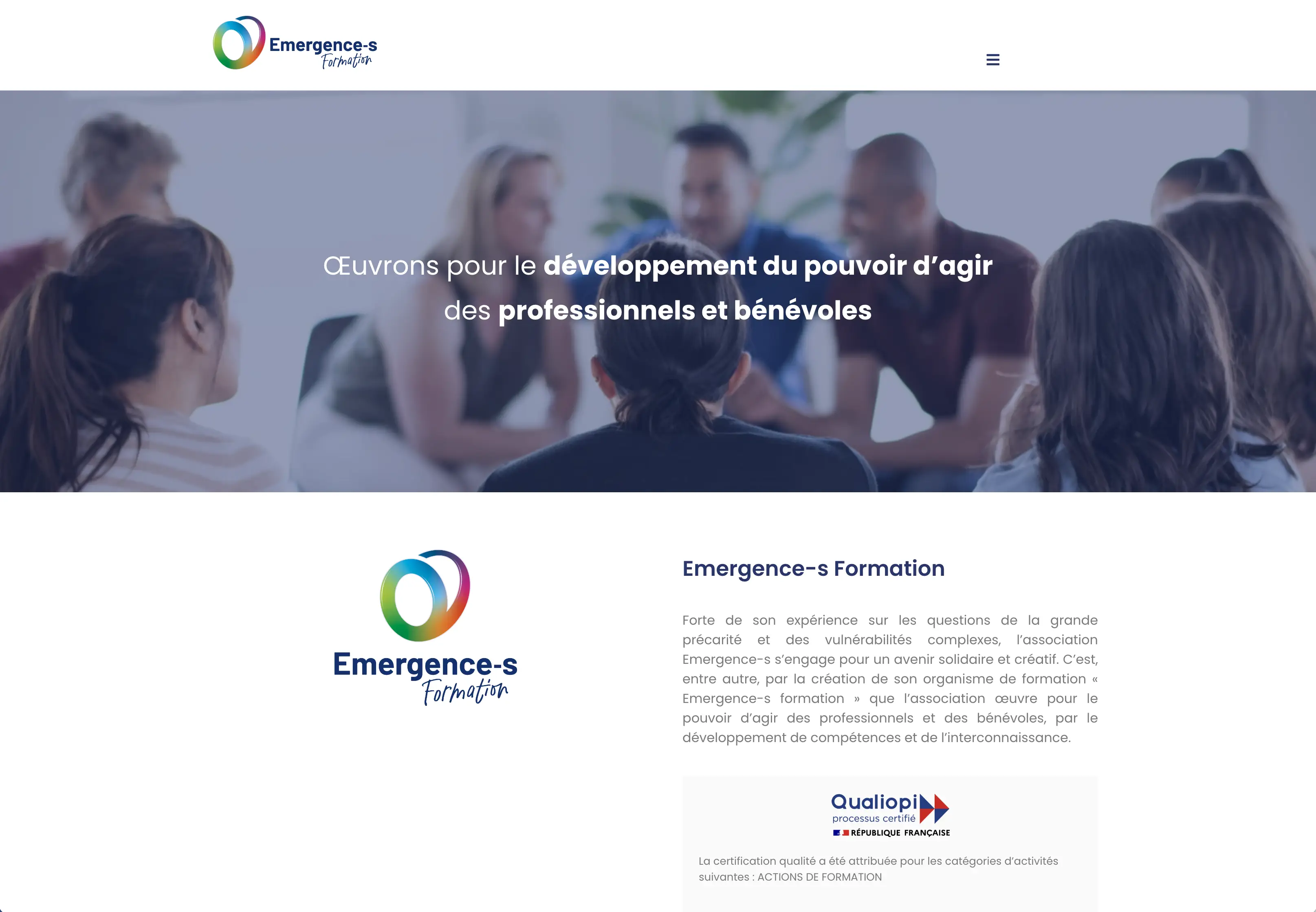 Emergence-s Formations — site web par Bicome, Rouen